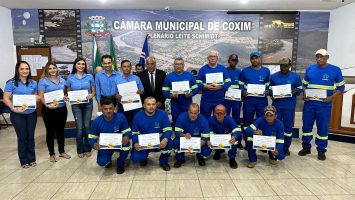 Câmara de Vereadores de Coxim entrega Moção de Congratulação ao Cointa por serviços relevantes na Região